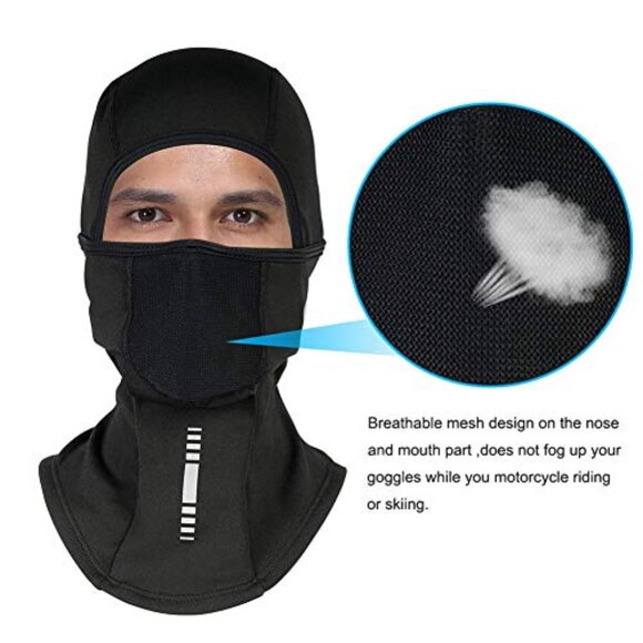 Fleece Thermal Ski Mask Windproof Balaclava Face Cover Multi-Functional